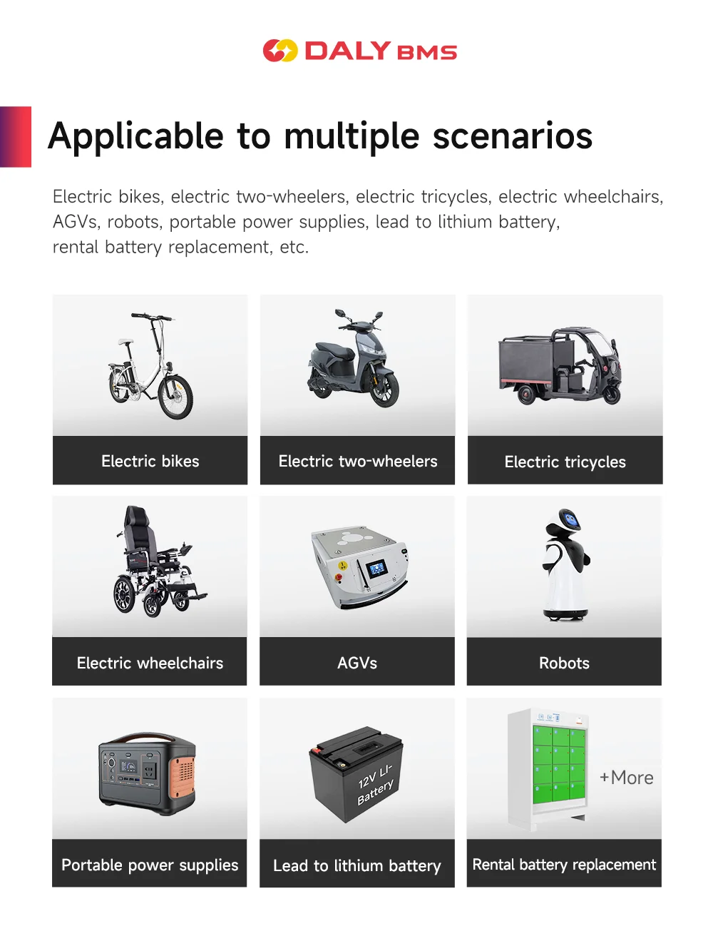 Daly BMS ktype 16S 48V LiFePo4 Smart BMS 3S 12V  8S 24V 36V Scooter40A 60A 100A Li-Ion Battery Energy Storage