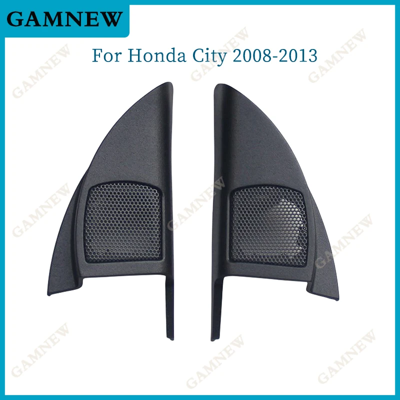 Speaker Tweeter Speaker Empty Box Speaker Protective Cover 2Pcs Car Tweeter Refitting Audio Door Angle Gum Speaker Cover Boxes Mounts For Honda City 2008-2013