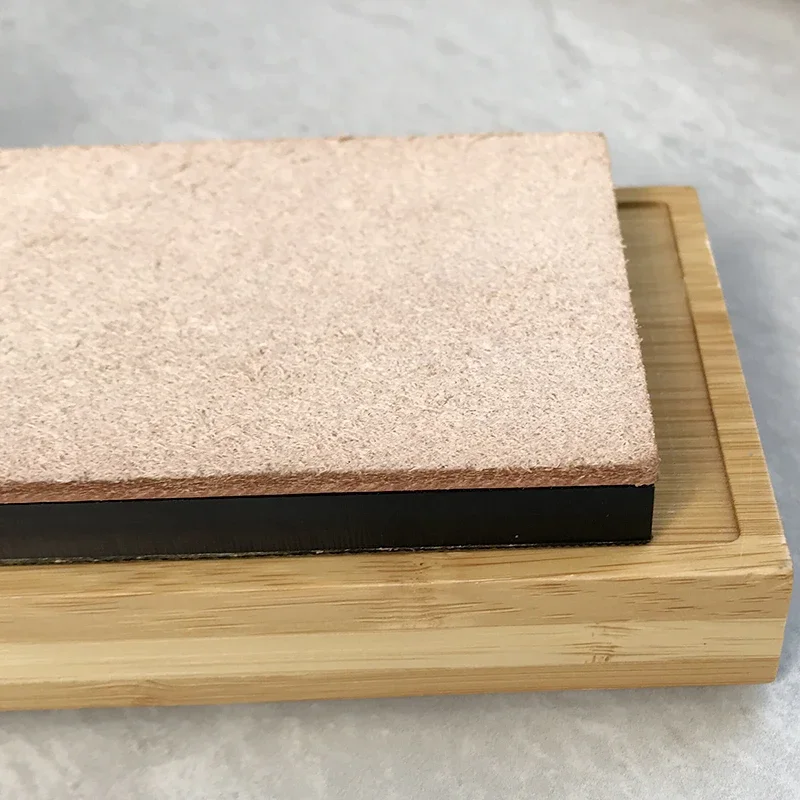 Description Picture 4 of itemLeather Article Polishing Fixed Angle Sharpener Tool Leather Set Honing Strop Cutter Cowhide Polish Belt Grinding Sharpening Wax