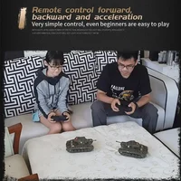 1/30 Rc Tanks Sherman Vs Pershing Infrared Battle Tanks 2.4ghz Rc Battling Panzer Henglong   Remote Control US Tank Model Kid To 2