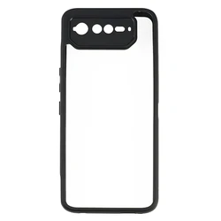 Durable Transparent Shockproof Soft Back Cover for Asus ROG Phone 6 (Black)