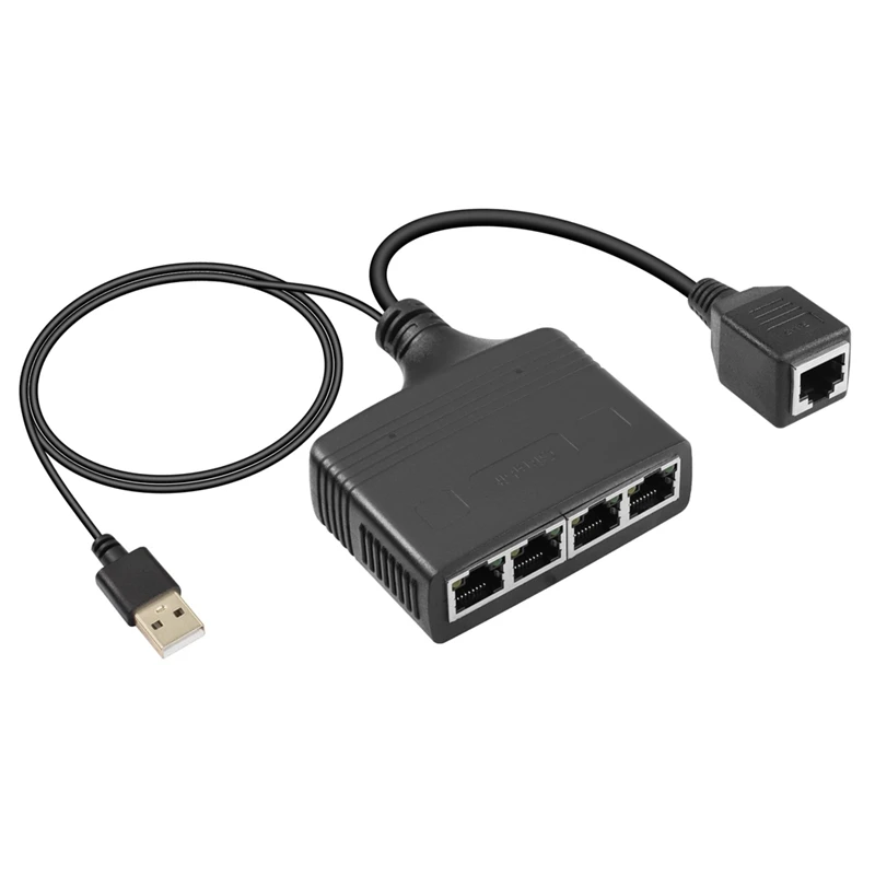 

Разветвитель Ethernet 1-4 гигабитный RJ45, 1000 Мбит/с