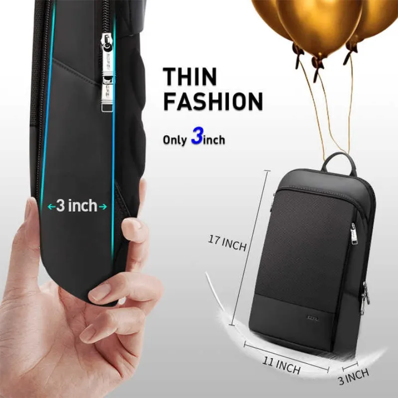BOPAI Wholesale Men Business Office Commute Custom Light Smart 15 Inch Usb Charging Minimalist Anti Theft Slim Laptop Backpack 3