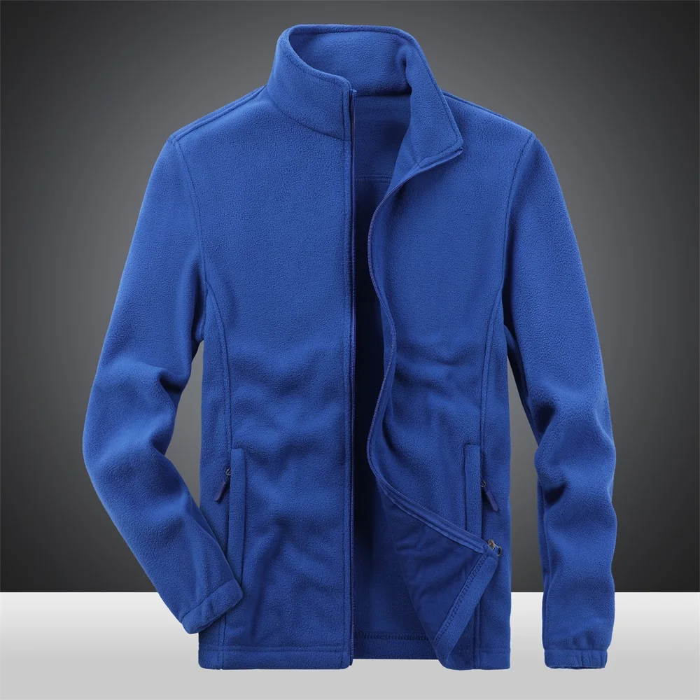 Men's winter outdoor warm breathable soft coral 100% Polyester Lining Thick fleece jacket