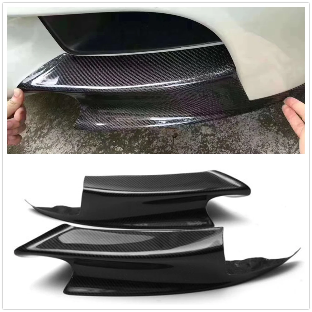 

Передний спойлер для губ из углеродного волокна, 2 шт., Боковой бампер для BMW 2007, 2008, 2010, 2011, 2012, 2013, E90, E92, AA, E90, M3, седан