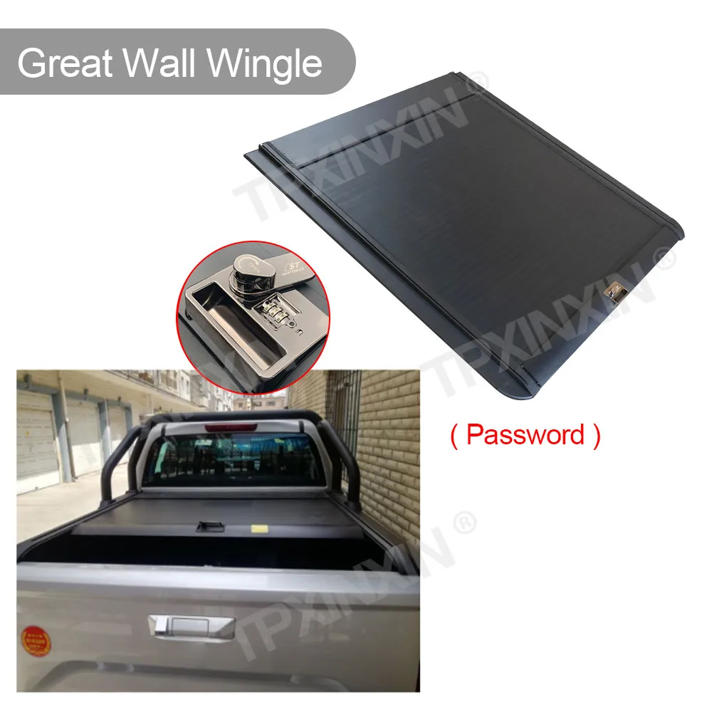 Coperchi Del Bagagliaio Dell'Auto Per La Grande Parete Wingle Poer Pickup Bed Tonneau Cover Retrattile Roller Shutter Tail Box