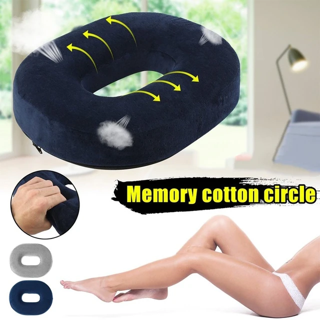 Large Seat Cushion Memory Foam Donut Pillow for Relief Tailbone Pain,  Hemmoroid Treatment, Bed Sores, Prostate, Coccyx, Sciatica, Pregnancy,  Postpartum, Ergonomic Design (Velour Cover for Male) 