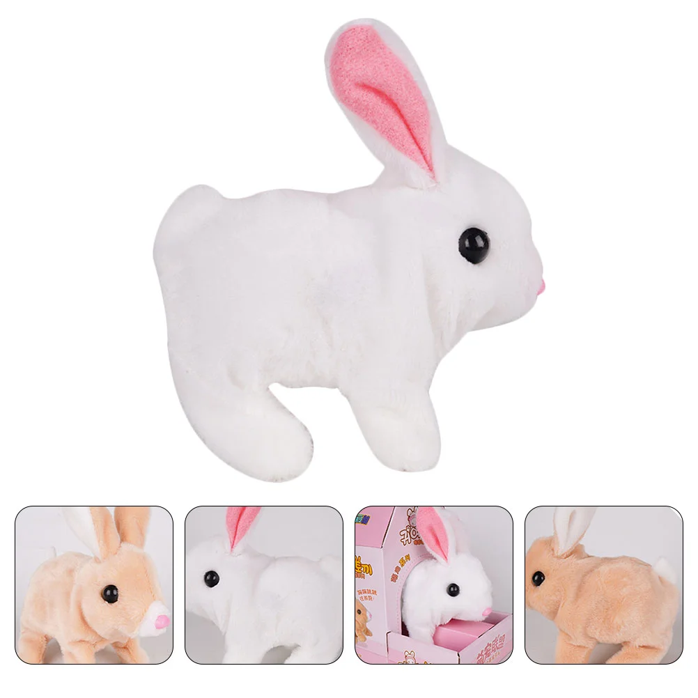 

Plush Rabbit Electronic Jumping Making Sound Wiggle Ears Stuffed Rabbit Bunny Plaything Interactive for Kids Gift