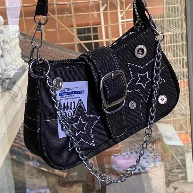 Mini Borsa A Tracolla Donna Y2K Con Catena - Borsa Da Sera Elegante In Rilievo, 13x10 Cm