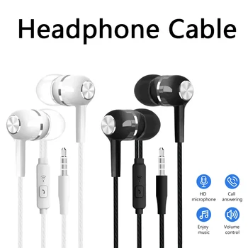 Auricolari In-Ear da 3,5 mm, comodi per l'ascolto di musica, ideali per il pendolarismo quotidiano, accessori audio per musica, giochi, sport, chiamate, kit di auricolari cablati.