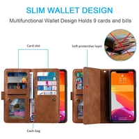 9 Cards Wallet Case for Oppo Reno 5A Case Card Slot Zipper Flip Folio with Wrist Strap Carnival for Oppo Reno5 A Cover 2