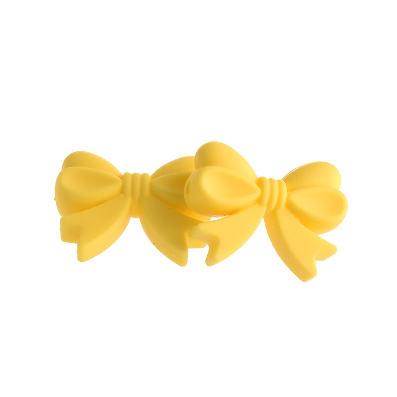 10Pcs Silicone Beads DIY Baby Teething Bow Tie Beaded Pacifier Chain Necklace Bracelet For Nursing Teether Pearls Chew Safe Toy 5