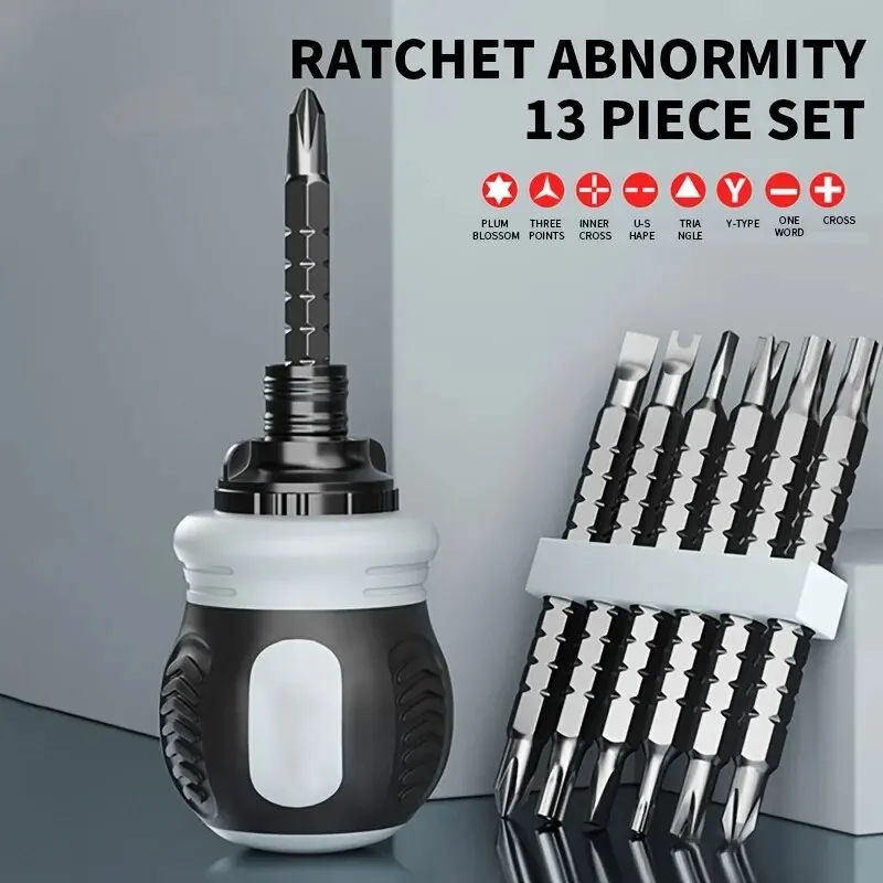 Premium Ergonomic Ratchet Screwdriver Set - Double-Headed, Labor-Saving, Comfort Grip for Max Efficiency & Durability 3