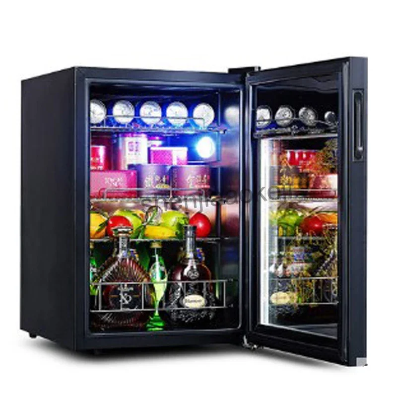 JC-95E Cold Storage Refrigerator Wine Refrigerators transparent glass door tea drinks freezers food sample cabinet