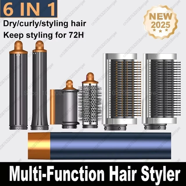 6 In 1 Hair Dryer Hot Comb Set Professional Curling Iron Hair Straightener Styling Tool For Women Hair Dryer Household