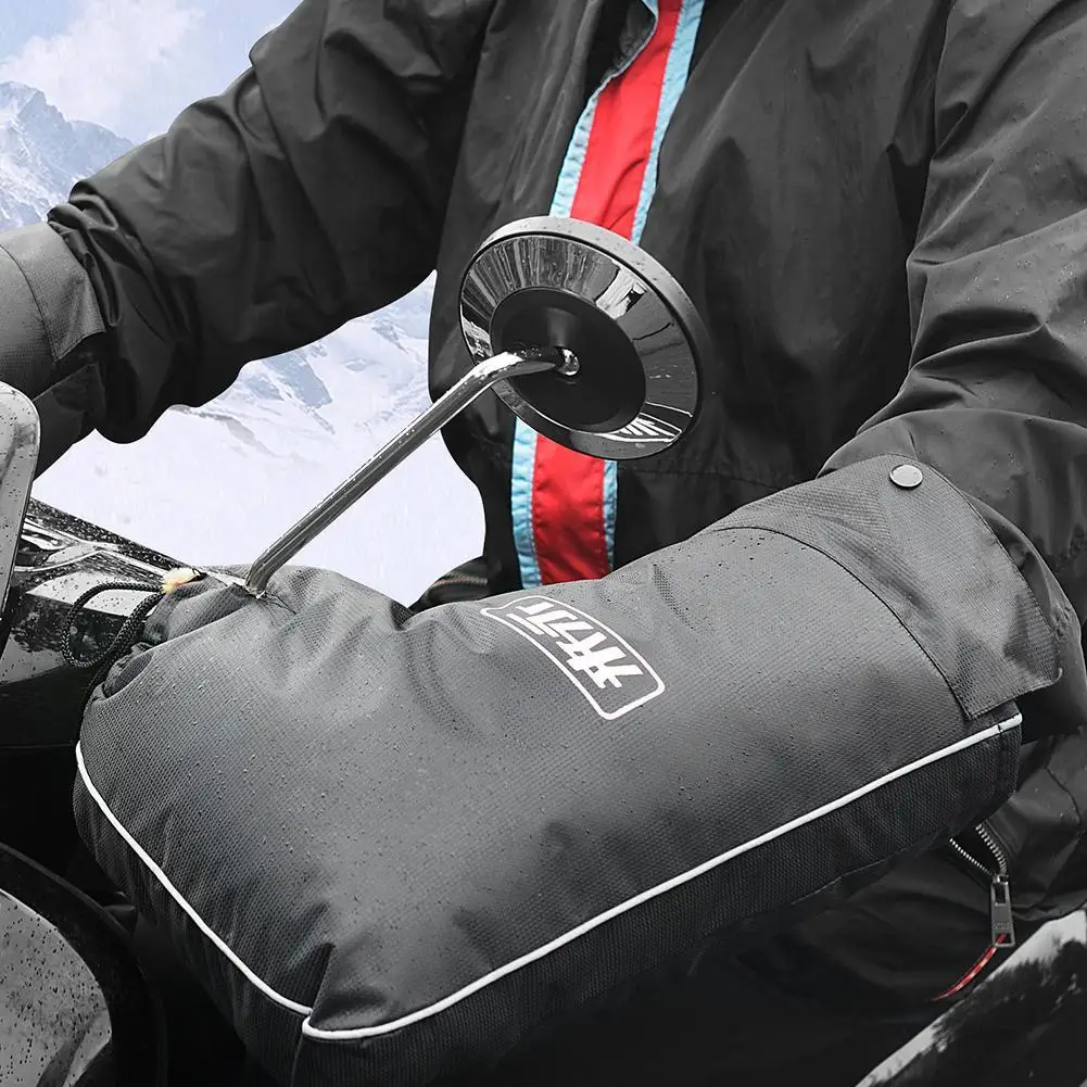 

Winter Motorcycle Thick Warm Handlebar Muff Scooter Grip Handle Muff Rainproof Riding Warmer Cover Gloves Motorcycle Accessories