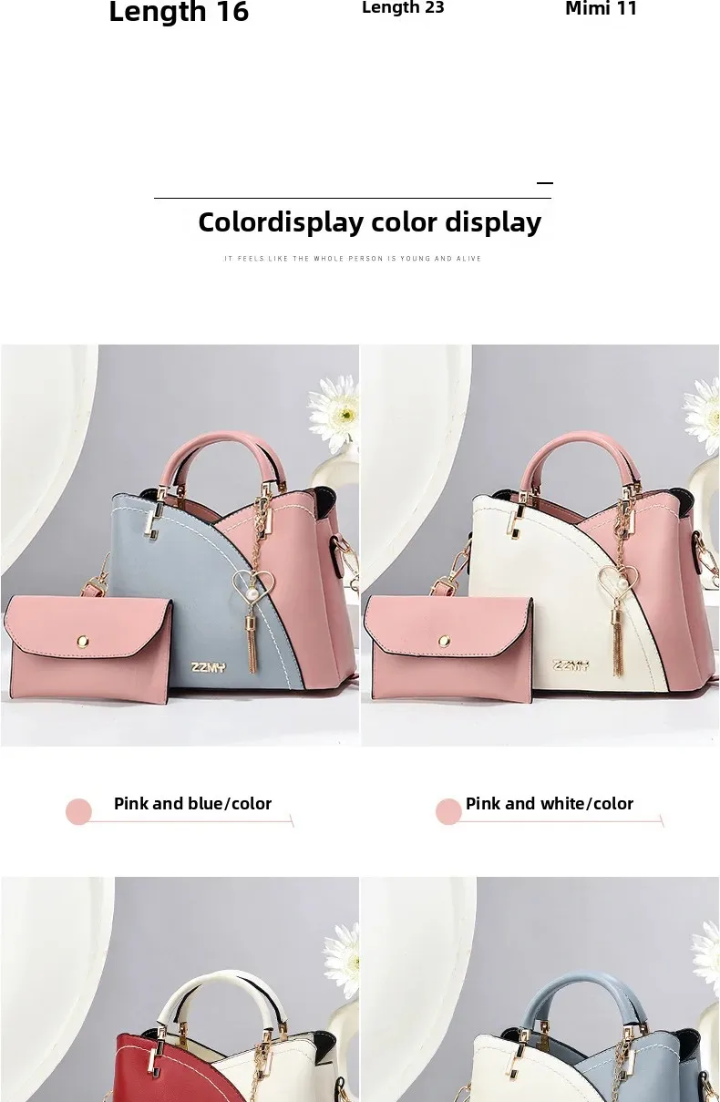 Détail de la conception du sac à bandoulière Splicing