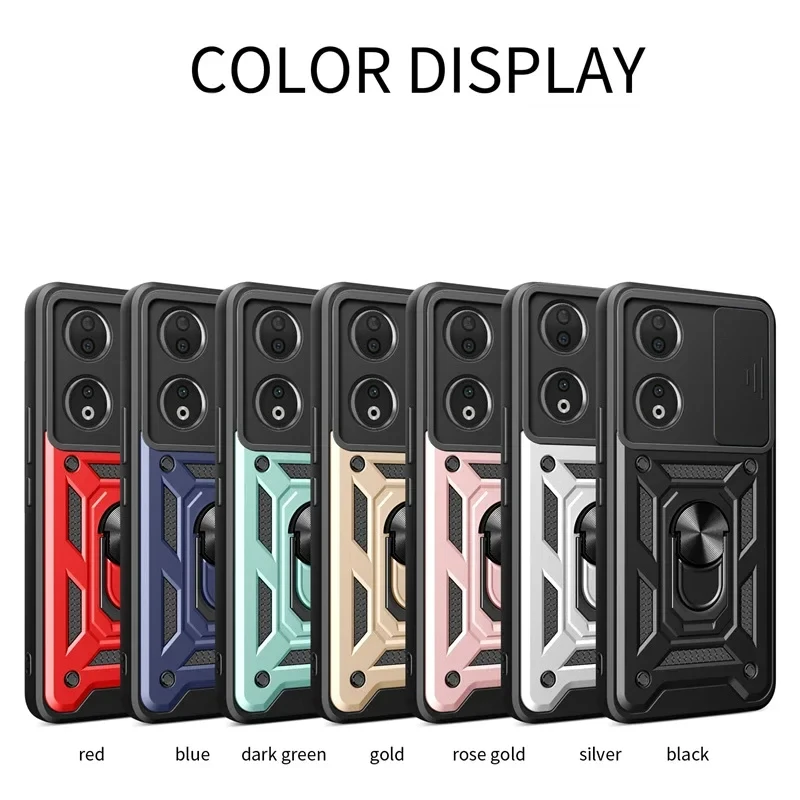 حافظة حلقة حامل دروع مغناطيسية للصدمات ، غطاء حماية للعدسة ، مناسب Honor