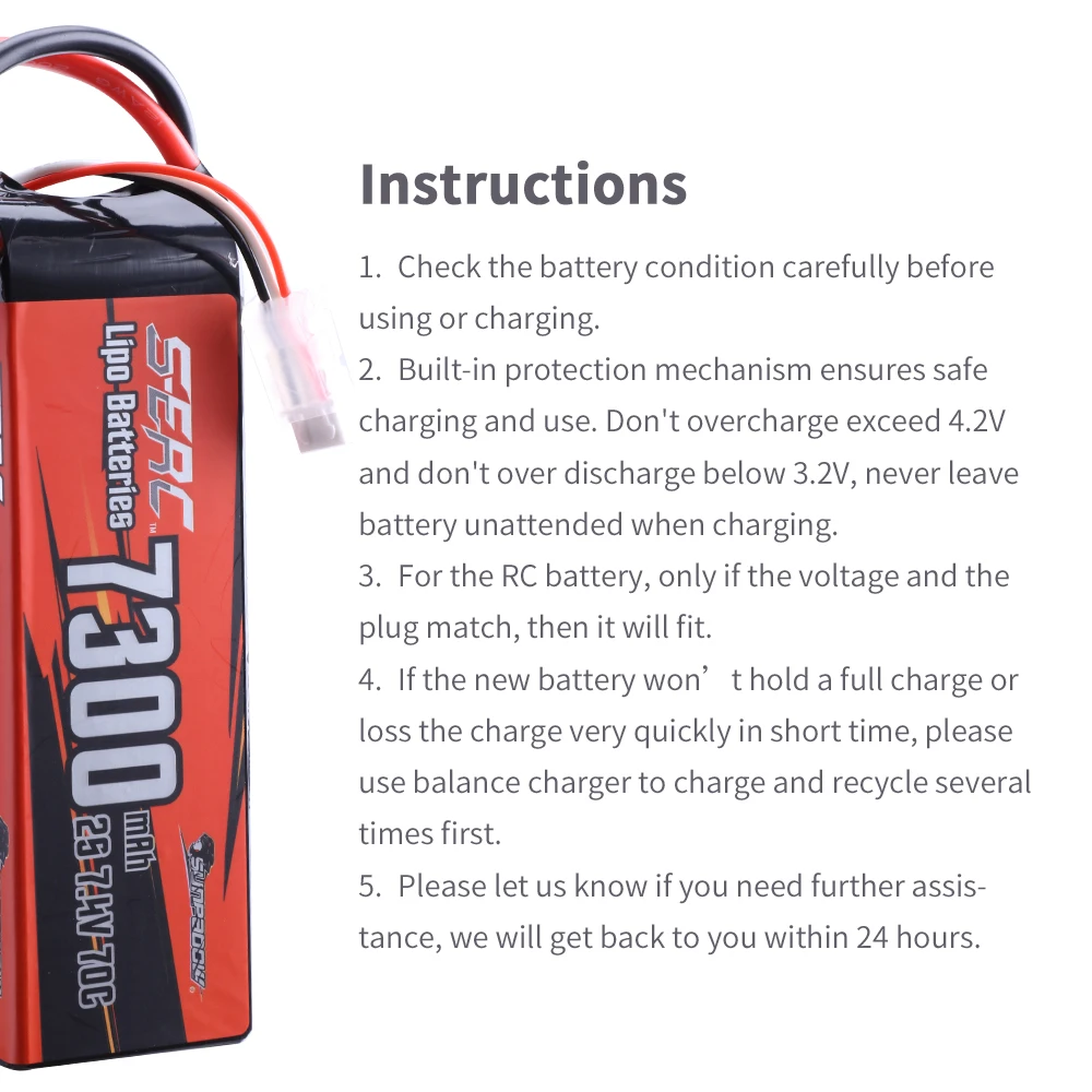 7.4V Lipo Battery 7300mAh 70C Soft Pack Deans T Plug For RC Vehicle Car Truck Tank Buggy Truggy Racing Hobby