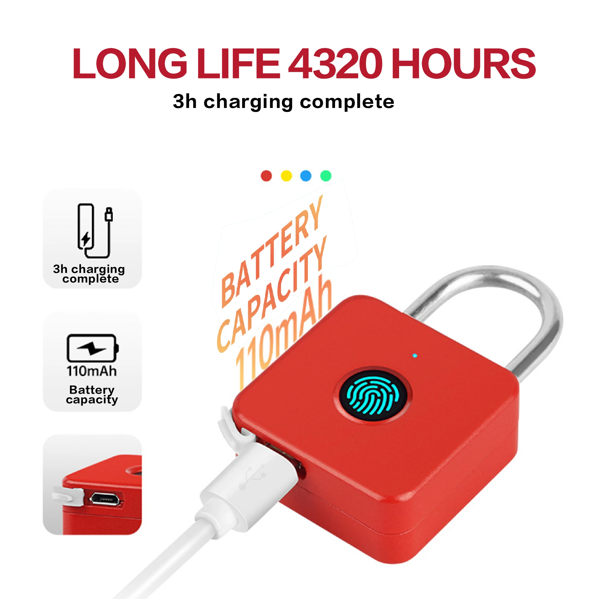 BOZZYS 지문 잠금 장치, USB 충전식 리튬 배터리, IP67 키리스 전자 잠금 장치, 감압 장난감, 전자 문짝 잠금 장치