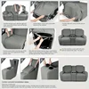 8pcs/set Recliner Sofa Covers All-inclusive Loveseat Center Console Sofa Covers Elastic 2Seater Couch Slipcovers with Cup Holder 4