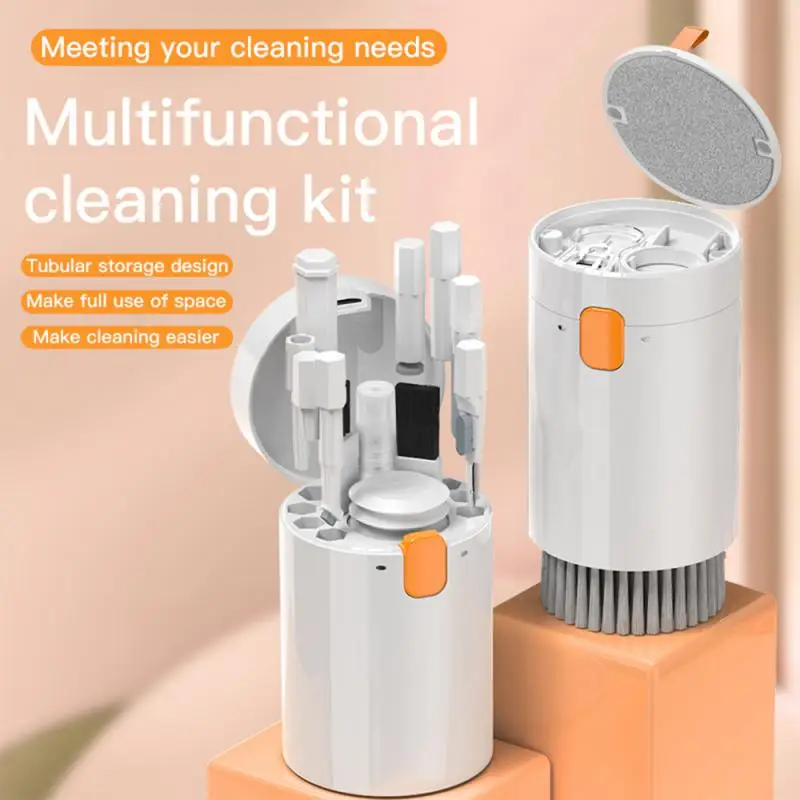 

Multifunctional Cleaning Set 20-in-1 Deeply Clean Noise Reduction Easy To Carry Cylindrical Storage Cleaning Kit Universal