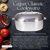 Roaster Pan with Lid - 15-inch Roasting Pot - Easy to Clean Oval Cookware 2