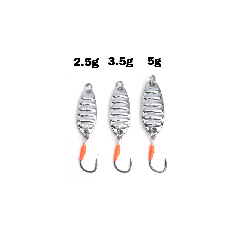OUTKIT Metalllöffel Pailletten Angelköder Pesca Leech Jig Wobbler Isca Künstliche Wobbler für Fliegenfischen Harte Köder Forellenköder – Detail 4