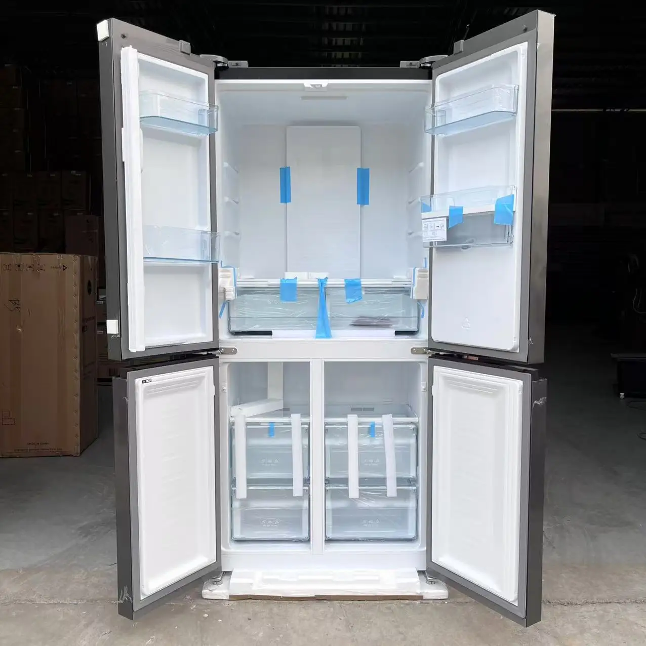 X French Large Capacity 591L Refrigerator, Cross Door Refrigerator with Water Dispenser Function, Large Capacity Factory Stock