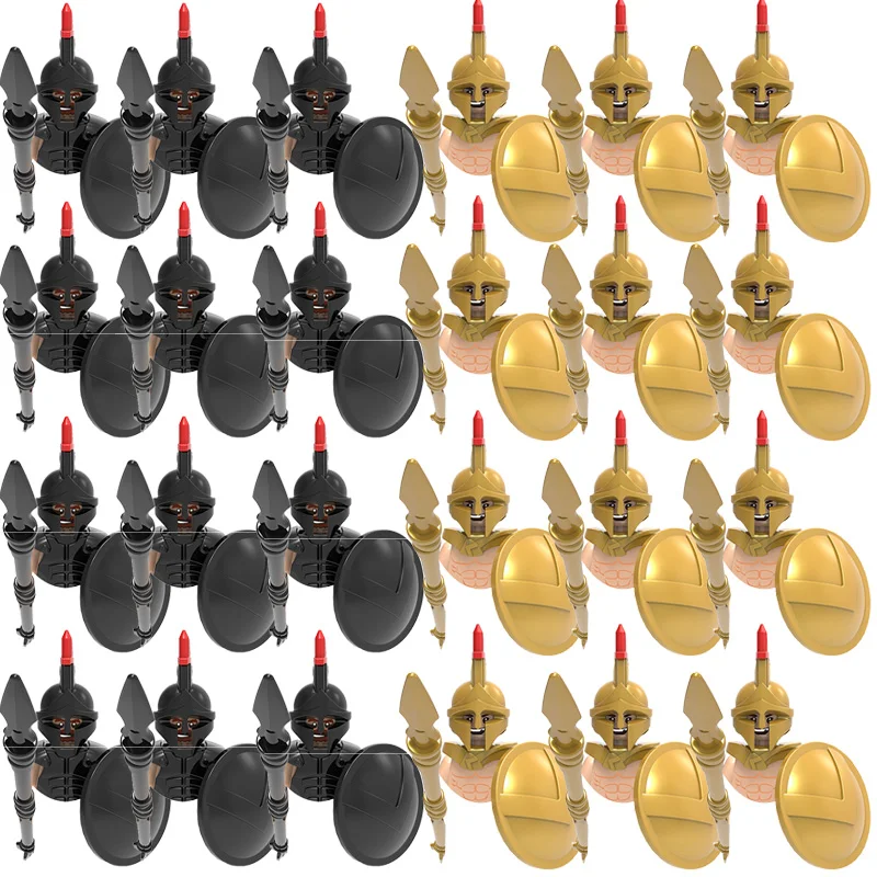 

Детские игрушки 24 шт./партия средневековые римские солдаты Спартанские воины старинные военные фигурки модель строительные блоки подарки для мальчиков