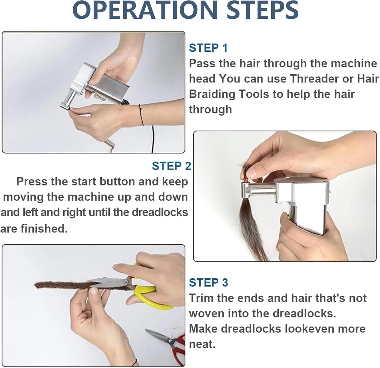 Portable Dreadlocks Machine,Automatic Instant Dreadlock Machine for Locs,Dreadlock Maker for Long Human Hair and Synthetic Hair 6