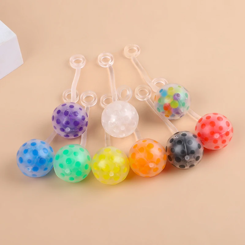 5/10/20Pcs Soft Rubber Squeeze Ball with Rope Yo-Yo Stress Relief SensoryToys for Kids Birthday Party Favors Pinata Filler Gifts