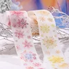 1Roll 2M  Roll  Snow Falls Silent Glitter Handbook PET Tape Material Collage Bottom Package Adhesives Scrapbook 50mm*2m 3