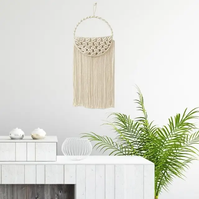 Kézzel Szőtt Gobelinn Nettó Tárolózsák Szárított Virágfal Dekoráció Kreatív Száraz Virág Zseb Barkács Elrendezés - Image 4