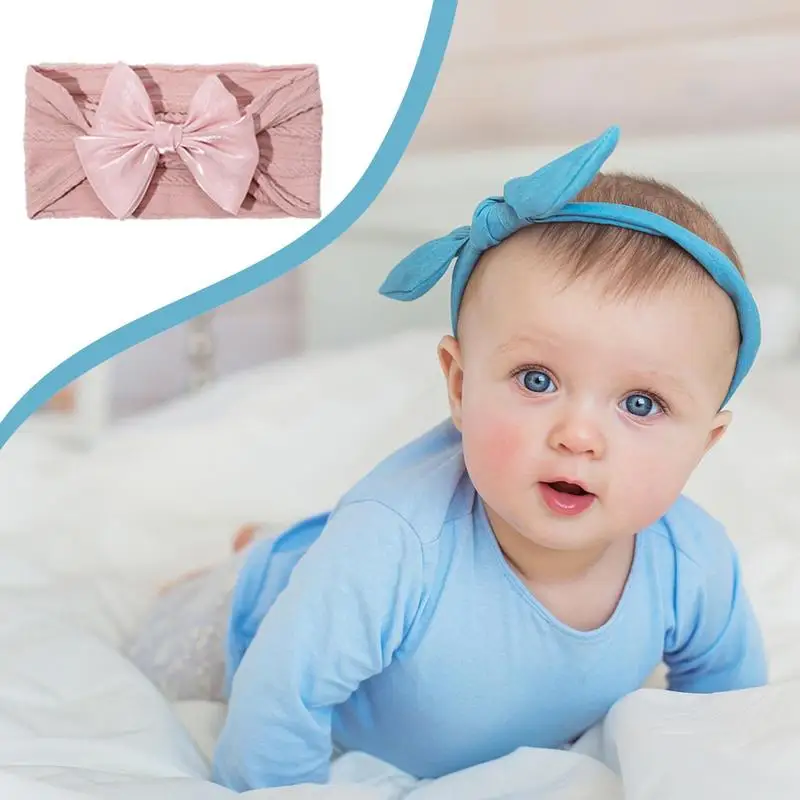 Baby Girls Bows Headbands High-Elastic Cute Bows Head Wrap Super Stretchy Soft Baby Headbands Soft Hairbands With For Girls