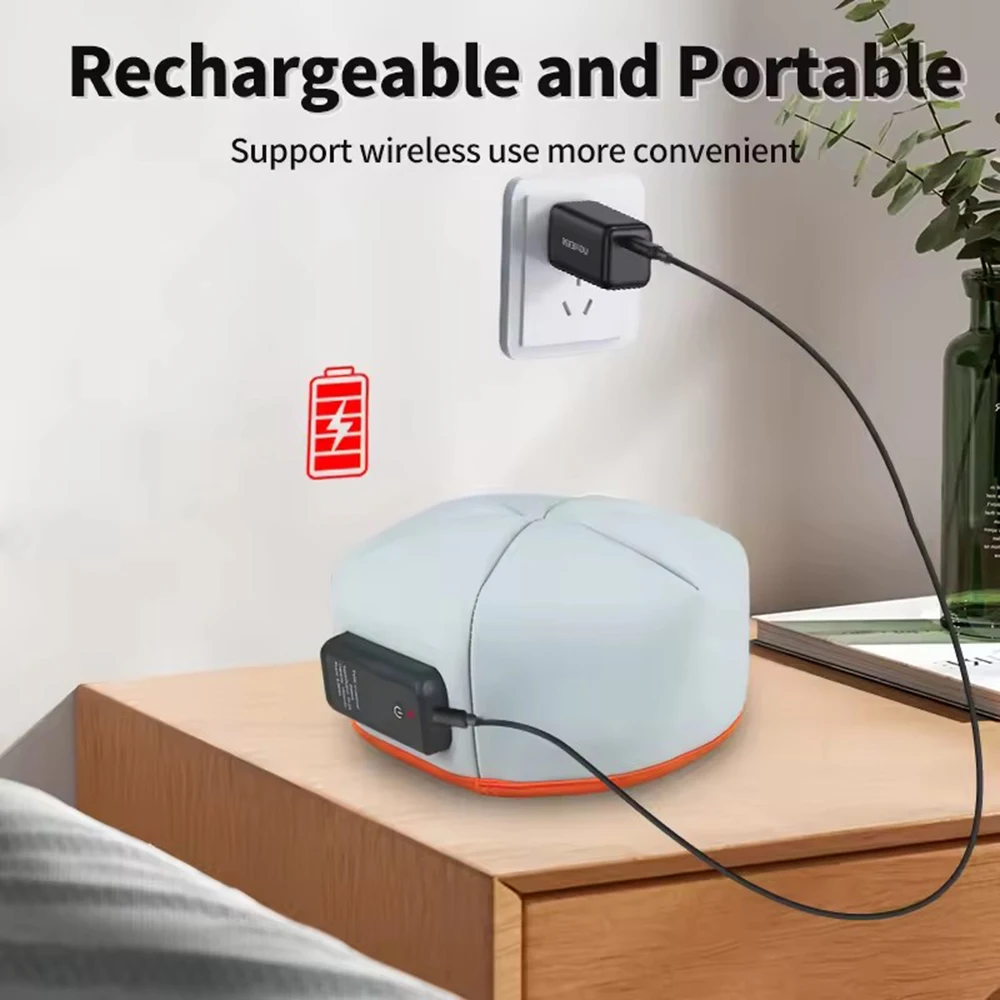 Rechargeable Red Light Therapy Cap Laser 660&830nm Red Near Infrared Hair Regrowth Hat Hair Loss Treatment Helmet Scalp Massager