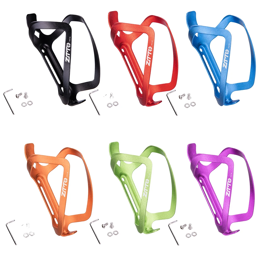 MTB Bicycle Water Bottle Cage Aluminum Alloy Holder for Outdoor Sport (Purple)