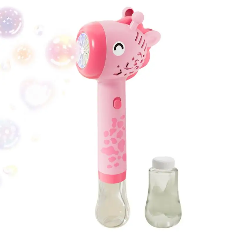 

Giraffe Bubble Wand Illuminating Bubble Blower With Thrilling LED Effects 10 Hole Light Up Giraffe Bubble Wands Automatic Bubble