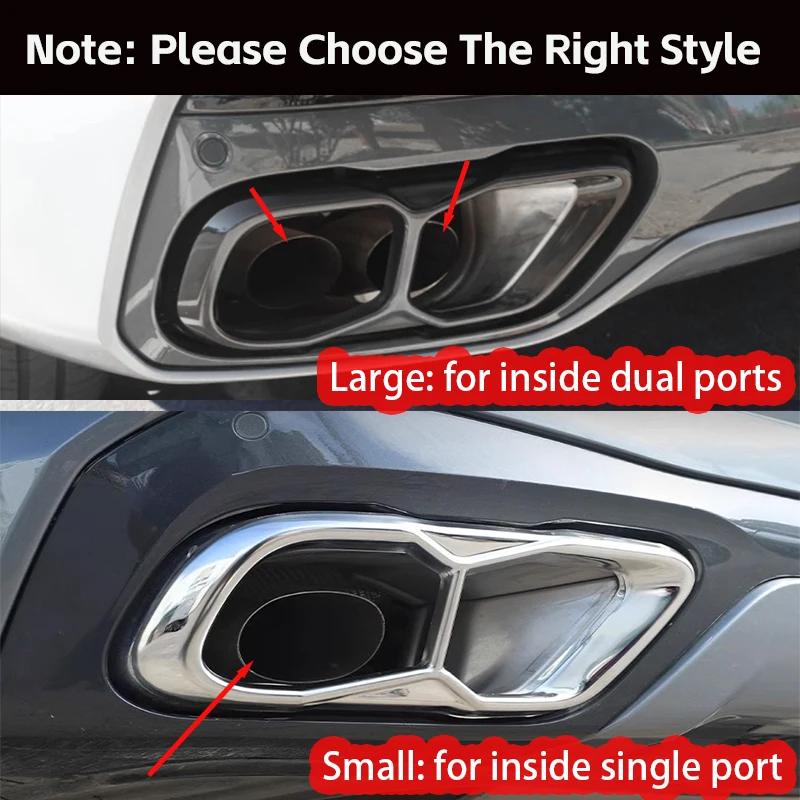 Exhaust Pipe Muffler For BMW X5 X6 X7 G05 G06 G07 Genuine Car Upgrade Dual Outlet Quad Outlet Stainless Steel Exhaust Pipe Muffler Genuine Installa