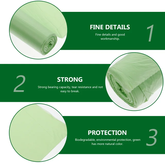 100 Pcs Biodegradable Garbage Bags Trash Compost Compostable Disposable Classified 5