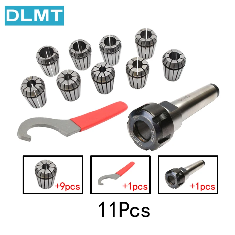 Spring Collet Tool Holder Collet Chuck Spring Collet Chuck Collet Chuck Holder Engraving Collet Chuck 9Pc ER25 Chuck + 1Pc MT4 ER25 Holder + 1Pc Wrench For CNC Engraving-Lathe