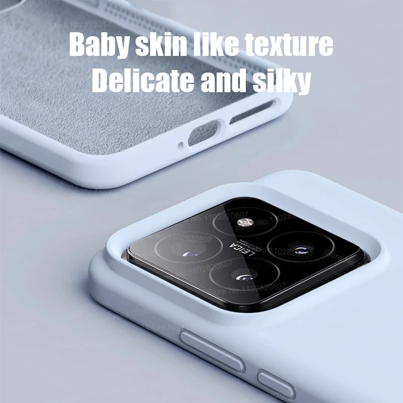Liquid Silicone Cases For Xiaomi Mi 14 Ultra 13 13T 12T 11T 12S Lite Pro Redmi Note 13 12 11 10 9 Pro 13C Shockproof Back Cover 2