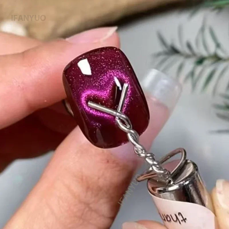 Love Heart Cat Eye Nail Magnet with Flexible Iron Wire Creating Precision Heart Ingot Shapes Magnetic Nail Art Tool