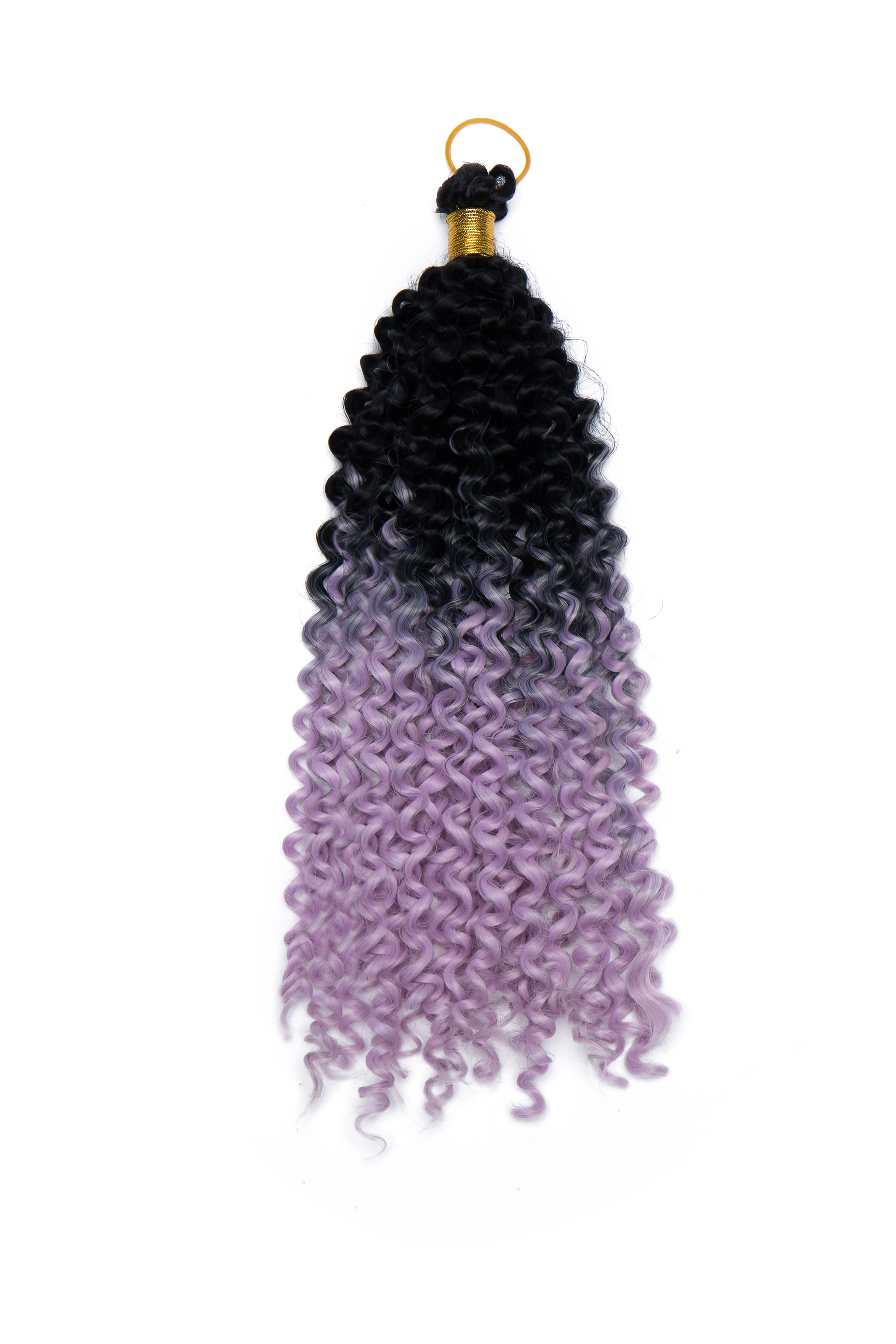 thumbnail image 1 of Extensiones de cabello trenzado de ondas profundas rubio ombré de Snoilite de pelo sintético rizado de ganchillo largo de 8 a 14 pulgadas con ondas al agua, 1 of 5