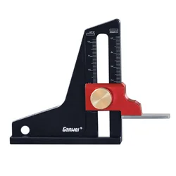 Precision Metric Depth Measurement Gauge - Essential DIY and Woodworking Tool (Red)