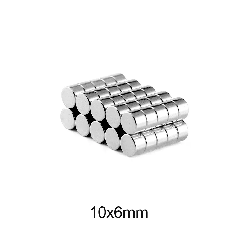 10X6 mm Small Round Search Magnet N35 Strong Cylinder Rare Earth Magnets Neodymium Magnets Disc 10x6mm 10*6