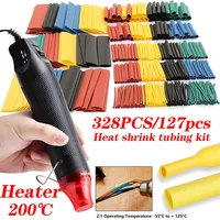 580/530/127PCS Heat Shrink Tubing kit 2:1 Shrinkable Wire Shrinking Wrap Tubing Wire Connect Cover Protection with Hot Air Gun 2