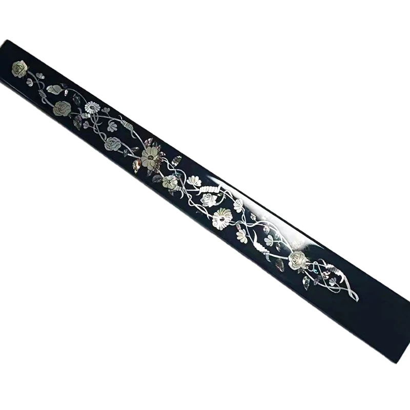 Tablilla Para Diapasón De Guitarra De Madera De ébano Blanco Y Negro - 21 Trastes, 2-1/4' X 3/8'
