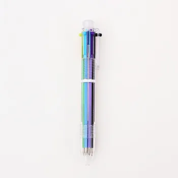 New Ball Point Pen Marker Korea Creative Stationery Pen 6 Color in 1 Ballpoint Pen Color School Supplies Cute Office Accessories 2