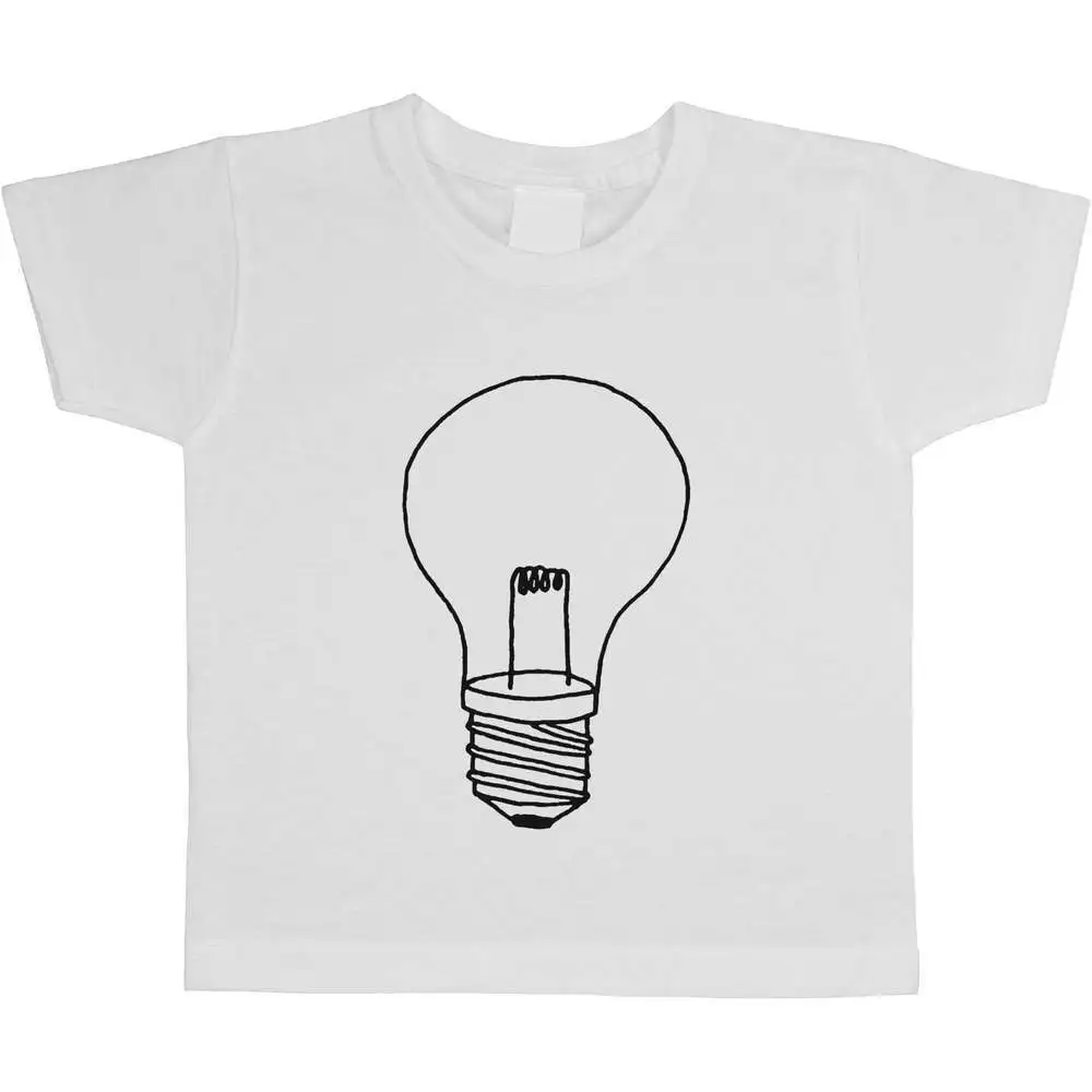 

Детские/Детские футболки lightbulb, летние футболки из 100% хлопка с короткими рукавами для мальчиков и девочек